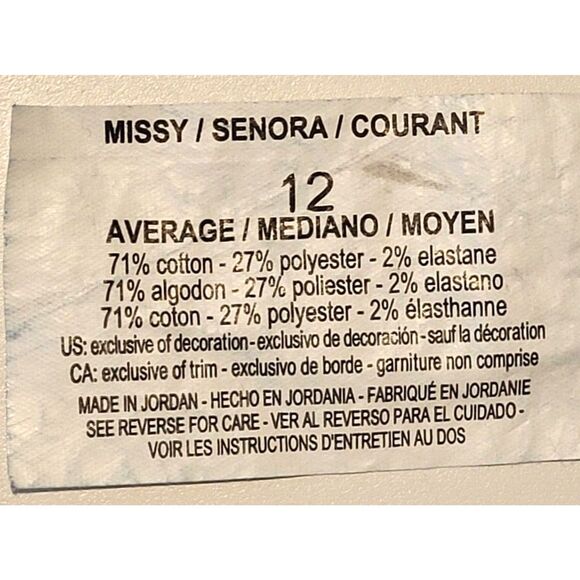 Gloria Vanderbilt Amanda Size 12 Blue Denim Jeans Cotton Stretch 32 x 30 inches - Picture 14 of 14